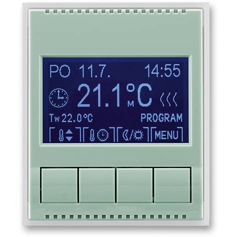 3292E-A10301 22 termostat univerzální Element programovatelný agáve-ledová bílá ABB ABB