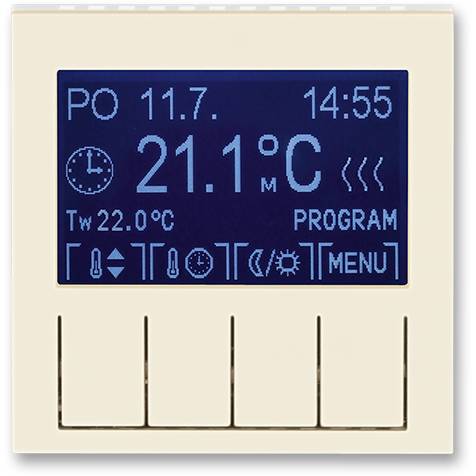 3292H-A10301 17 termostat univerzální programovatelný slonová kost/bílá ABB