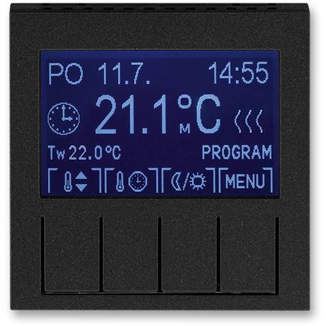 3292H-A10301 63 termostat univerzální programovatelný onyx/kouřová černá ABB