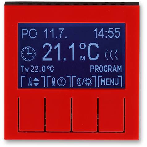 3292H-A10301 65 termostat univerzální programovatelný červená/kouř. černá ABB