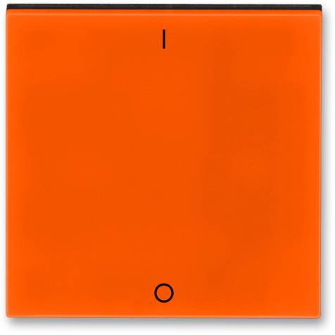 3559H-A00933 66 kryt jednoduchý s potiskem oranžová/kouř. černá ABB