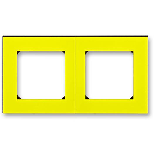 3901H-A05020 64 rámeček dvojnásobný  žlutá/kouřová černá ABB