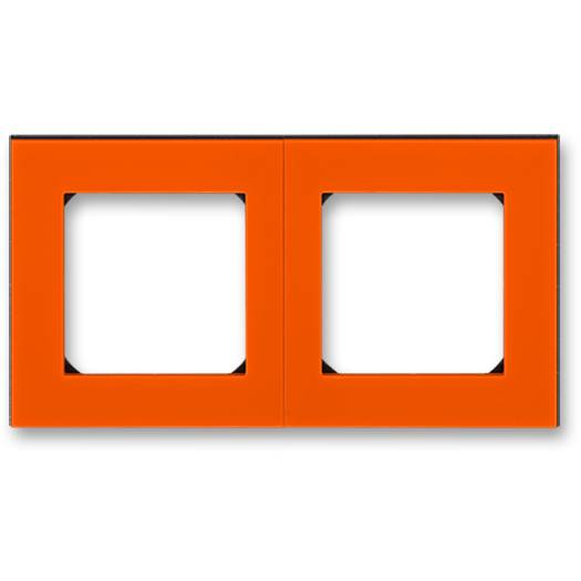 3901H-A05020 66 rámeček dvojnásobný  oranžová/kouř. černá ABB