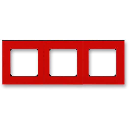 3901H-A05030 65 rámeček trojnásobný  červená/kouř. černá ABB