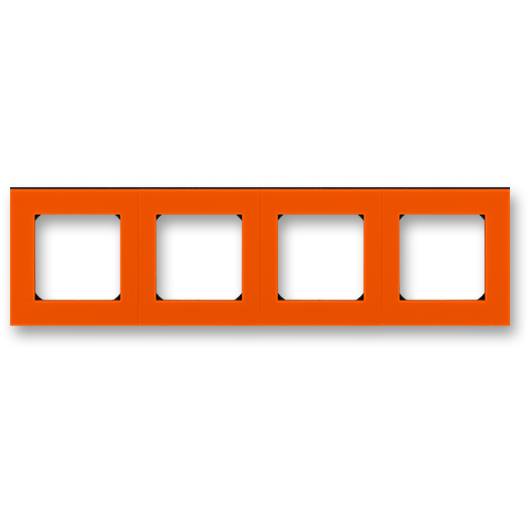 3901H-A05040 66 rámeček čtyřnásobný  oranžová/kouř. černá ABB