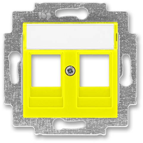 5014H-A01018 64 kryt zásuvky komunikační žlutá ABB