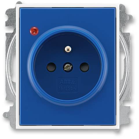 5599E-A02357 14 jednozásuvka Element s ochranou před přepětím s optickou signalizací modrá-bílá ABB