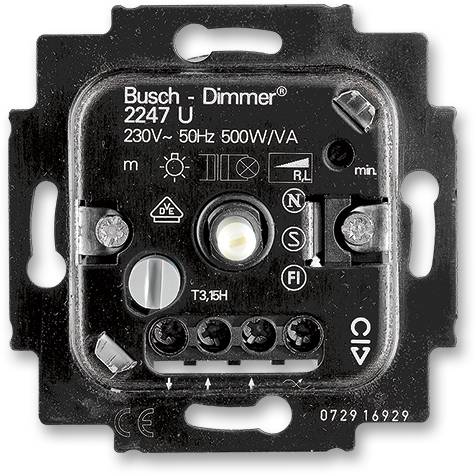 6512-0-0057 ABB Přístroj stmívače pro tlačítkové spínání a otočné ovládání (typ 2247 U)
