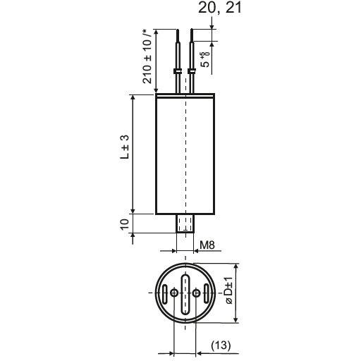 Kompenzační kondenzátor DNA 18mF/APN0 180021/250V kompenzační kondenzátor