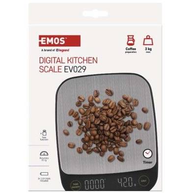 Digitální kuchyňská váha EV029, černá EMOS