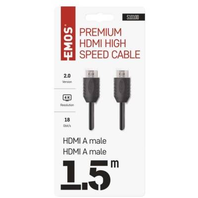 HDMI 2.0 high speed kabel A vidlice – A vidlice 1,5 m EMOS