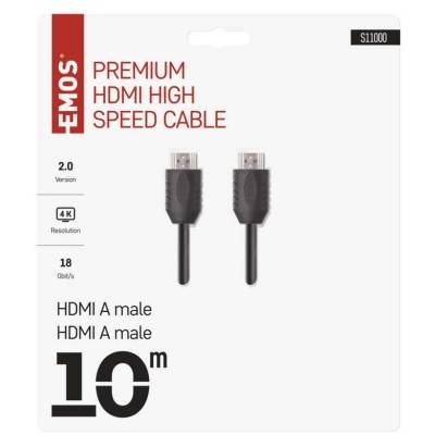 HDMI 2.0 high speed kabel A vidlice – A vidlice 10 m EMOS