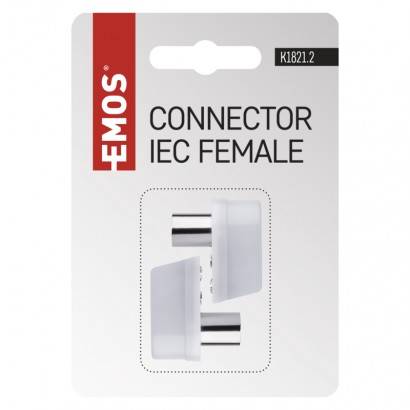 Konektor IEC zásuvka zacvakávací úhlový EMOS