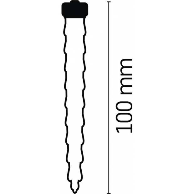 LED girlanda – 10× rampouch, 2×AA, studená bílá, časovač Emos