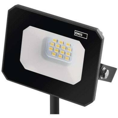 LED reflektor SIMPO 10 W, černý, neutrální bílá EMOS