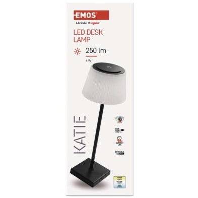 LED stolní lampa KATIE, černá EMOS