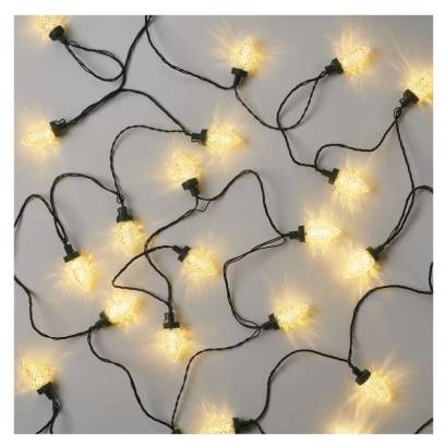 LED vánoční řetěz – šišky, 9,8 m, venkovní i vnitřní, teplá bílá, programy EMOS