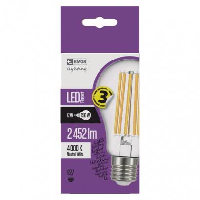 LED žárovka Filament A67 A++ 17W E27 neutrální bílá EMOS
