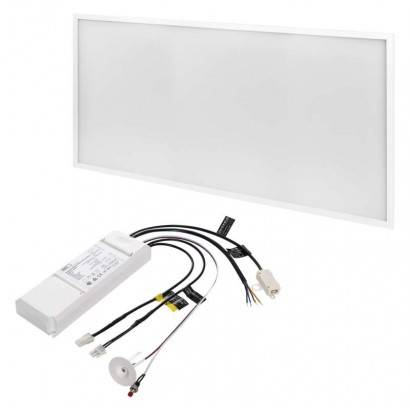 LED panel 30×60, obdélníkový vestavný bílý, 18W neutrální bílá, Emergency EMOS Lighting