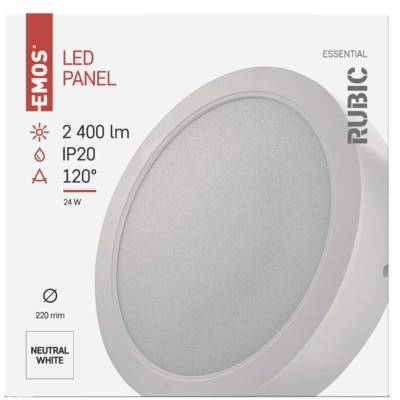 LED přisazené svítidlo RUBIC, kruhové, 24W neutrální bílá EMOS Lighting
