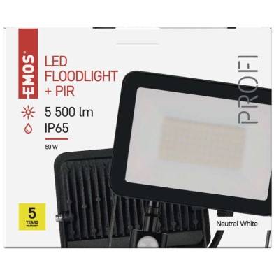 LED reflektor PROFI s pohybovým čidlem, 50W neutrální bílá EMOS Lighting