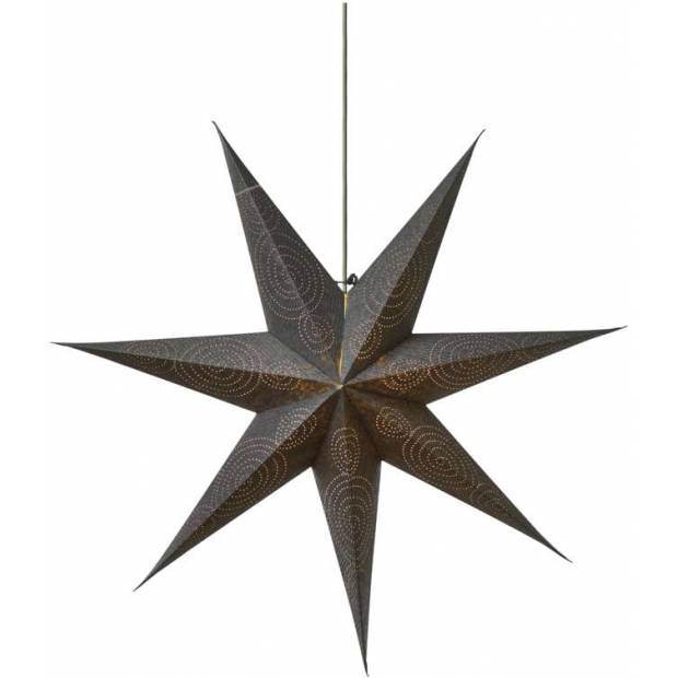 LED vánoční hvězda papírová stříbrná, 75cm, teplá b. EMOS Lighting