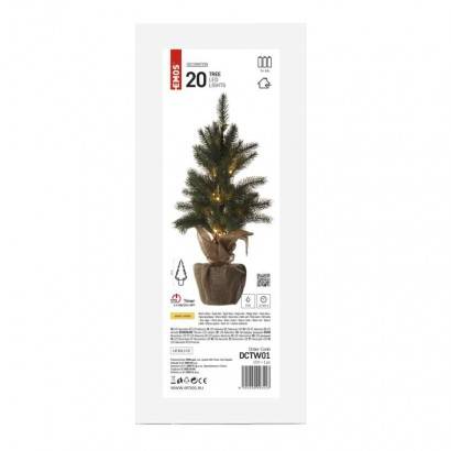 LED vánoční stromek, 52 cm, 3x AA, vnitřní, teplá bílá, časovač EMOS Lighting