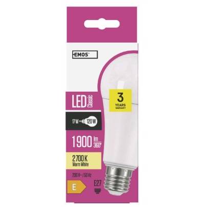 LED žárovka Classic A67 17W E27 teplá bílá EMOS Lighting