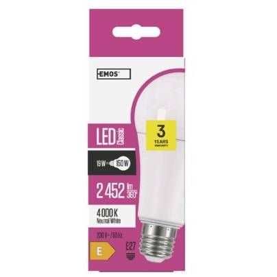 LED žárovka Classic A67 19W E27 neutrální bílá EMOS Lighting
