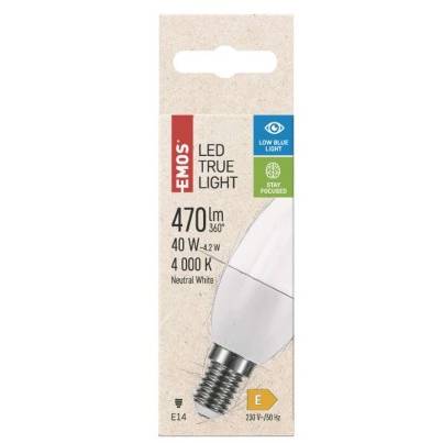 LED žárovka True Light 4,2W E14 neutrální bílá EMOS Lighting