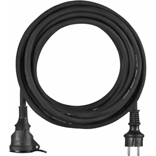Neoprenový prodlužovací kabel spojka 10m 3x 2,5mm, černý EMOS
