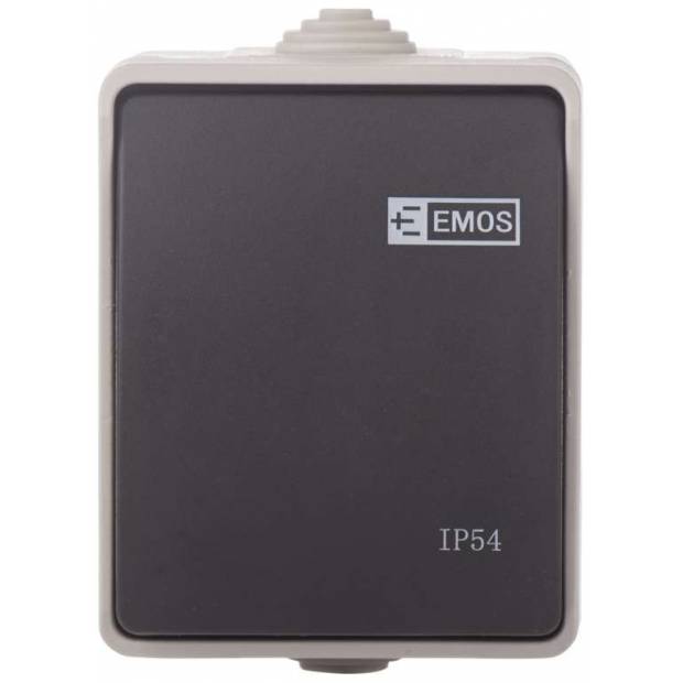 Přepínač 250 V/10 AX IP54 1 tlačítko EMOS