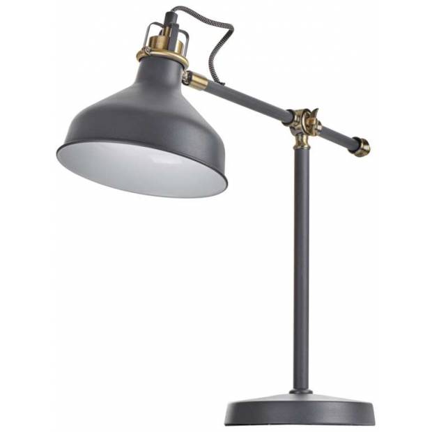 Stolní lampa HARRY na žárovku E27, tmavě šedá EMOS