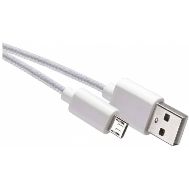 USB kabel 2.0 A/M - micro B/M 1m bílý EMOS