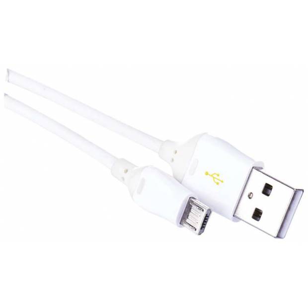 USB kabel 2.0 A/M - micro B/M 1m bílý, Quick Charge EMOS