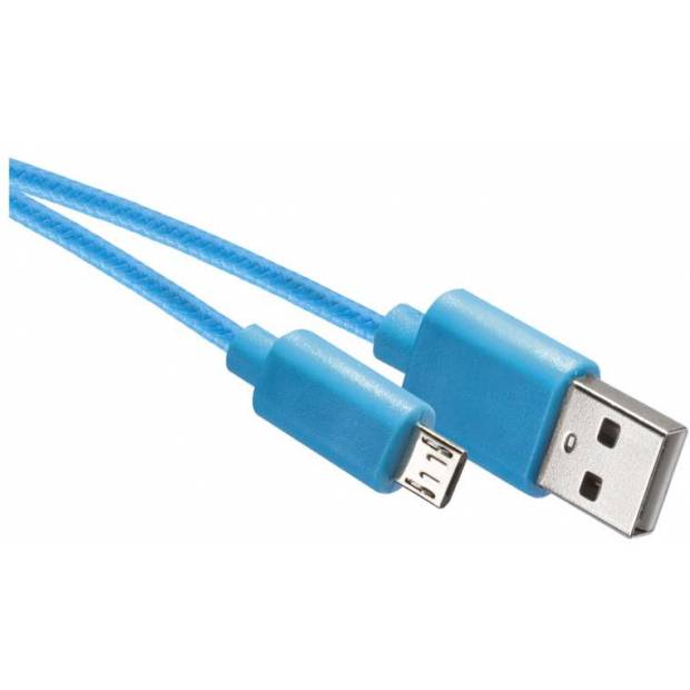 USB kabel 2.0 A/M - micro B/M 1m modrý EMOS