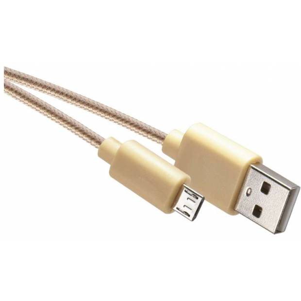 USB kabel 2.0 A/M - micro B/M 1m zlatý EMOS