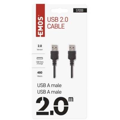 USB kabel 2.0 A vidlice – A vidlice 2m EMOS