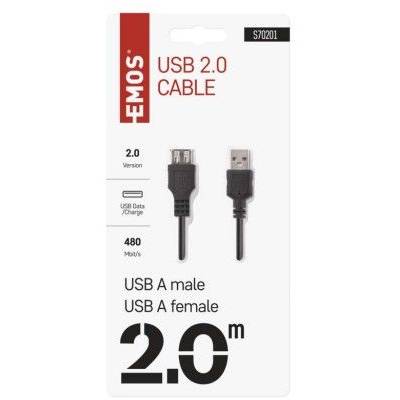 USB kabel 2.0 A vidlice – A zásuvka 2m EMOS