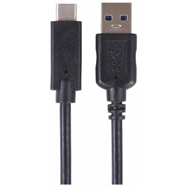 USB kabel 3.0 A/M - USB 3.1 C/M 1m černý, Quick charge EMOS