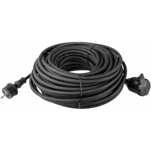 Venkovní prodlužovací kabel 10 m / 1 zásuvka / černý / guma-neopren / 250 V / 2,5 mm2 EMOS
