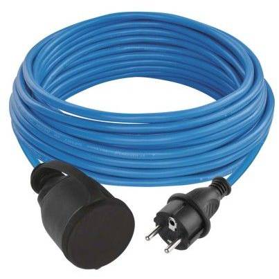 Weatherproof prodlužovací kabel 10 m / 1 zásuvka / černý / silikon / 230 V / 1,5 mm2 EMOS