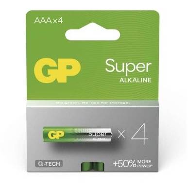 Alkalická baterie GP Super AAA (LR03) GP