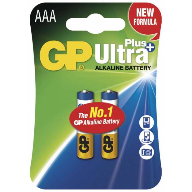Alkalická baterie LR03 AAA GP Ultra Plus B17112 mikrotužka 2ks