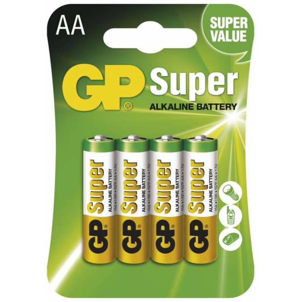 Alkalická baterie LR6 AA GP Super B1321 tužka 4ks