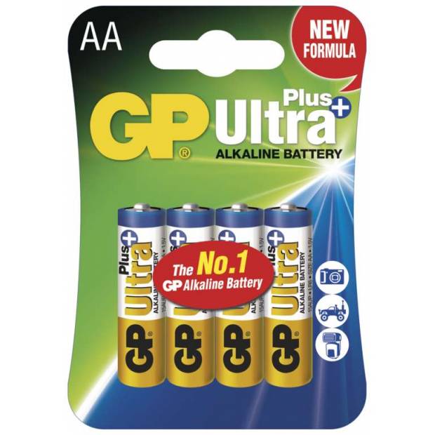 Alkalická baterie GP Ultra Plus LR6 AA B1721 tužka 4ks