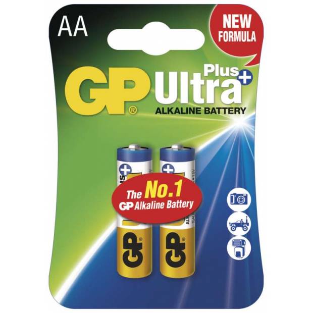 Alkalická baterie GP Ultra Plus LR6 AA B17212 tužka 2ks