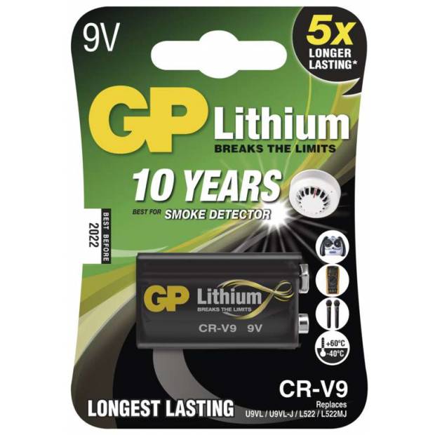 Baterie GP lithiová CR-V9, 1 ks v blistru GP Batteries