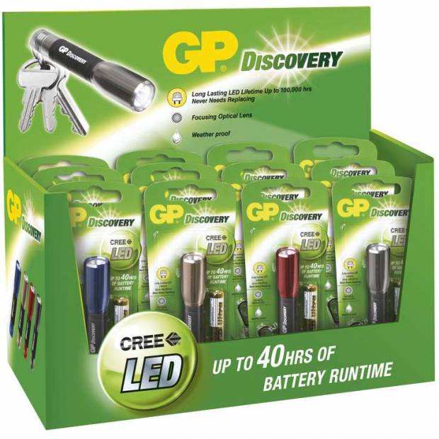 LED svítilna GP LCE202 + 1 x AAA baterie GP Ultra, 12 ks GP Batteries