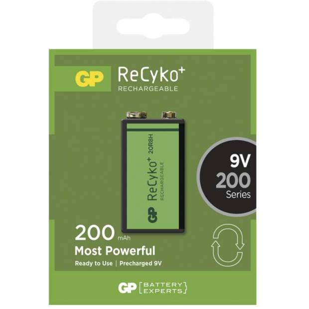 Nabíjecí baterie GP ReCyko+ 6F22 (9V), krabička GP Batteries